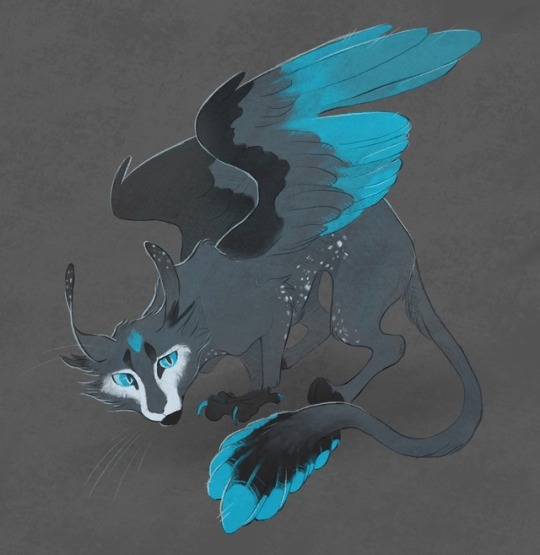 finchwingart:  Old wing cat o mine, Ari