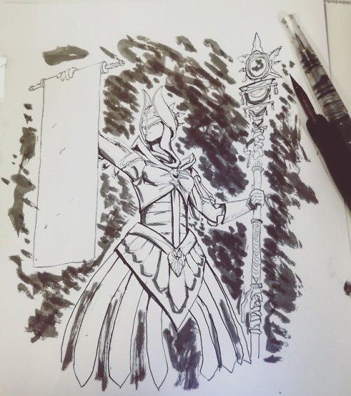 Inktober Day 3: Refuge “To honour all Sunspears, past and present: May Kormir forever guide yo