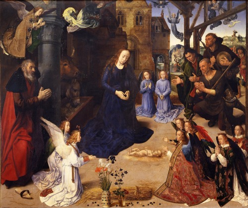 Hugo van der Goes, Nativity (the Portinari triptych, middle panel) 1476-1478, oil on wood panel, 253