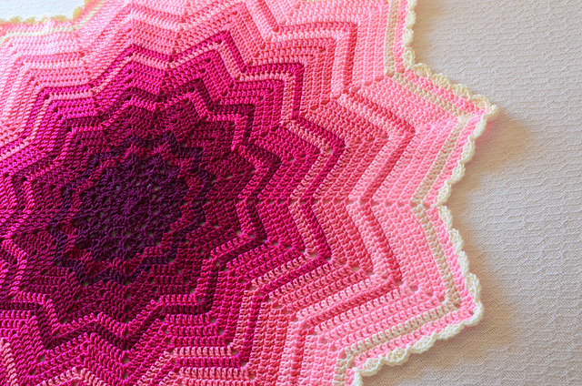podkins:  Rainbow Ripple Baby Blanketby Celeste Young -   This pattern is available