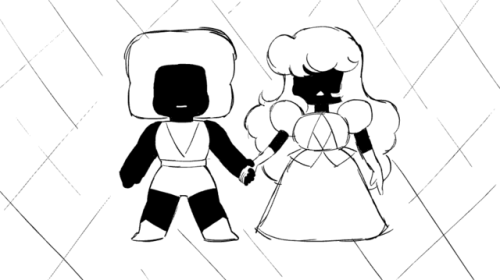 troffie:  Here are some of the drawings from the episode ‘Your Mother and Mine’ of Steven Universe. The challenge was to depict the highly stylized fairytale of Rose’s time on Earth. In keeping with ‘The Answer’, the Lotte Reiniger/Shoujo influences