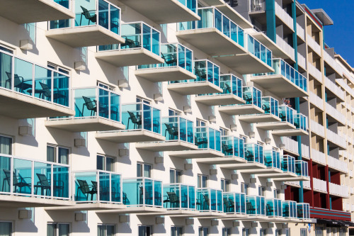 waiting for summer(hotel balconies, Ocean City, Maryland, December 2019)