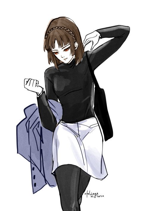 nfoliage:college Makoto sketch