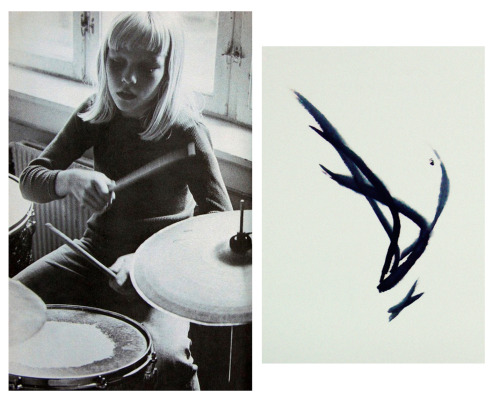 orchidetelm:i.drummer girl, 1960sii.plant drawing by me