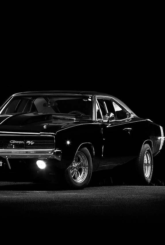 detroitmusclecargarage:  Black and White Shot: The 1968 Dodge Charger R/T, a legendary