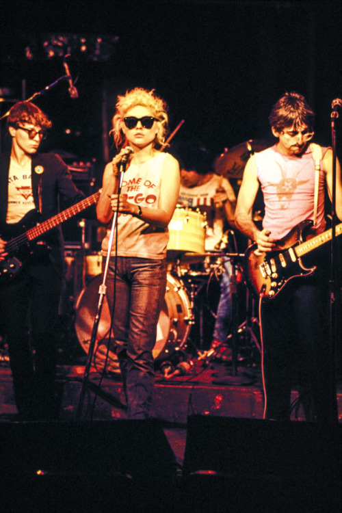 Debbie Harry fronting Blondie at CBGB, 1976, by Roberta Bayley