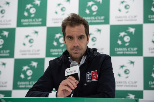 TOKYO, JAPAN - FEBRUARY 3rd: France’s tennis player Richard Gasquet gives a press conference a