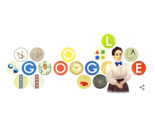 Thanks google for reminding us today of Emmy Noether. a german math expert, Einstein called her a ge