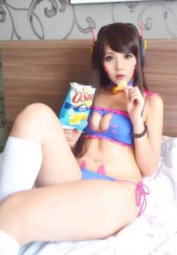 cosplayhotties:  Swimsuit D.Va by Hana Bunny