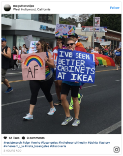 gaywrites:  Scenes from the Equality March in D.C. and the Resist March in L.A. yesterday. (via the Huffington Post)