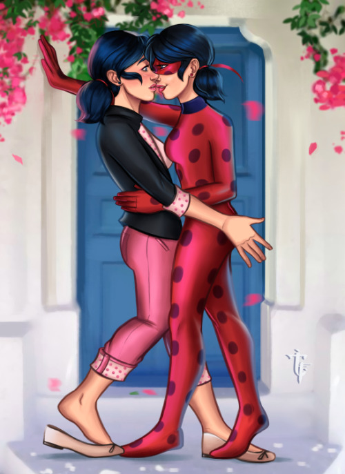 My collection of incredibly shippy Miraculous Ladybug pics I&rsquo;ve commissioned so far. :)Maribug