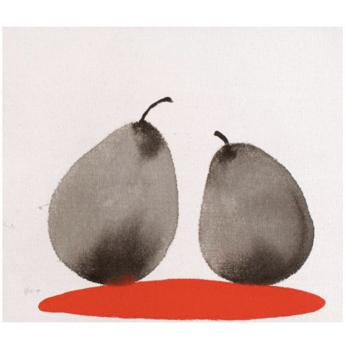 Two Pears. Simple contentment and joy.www.yeachintsaifineart.com/ #abstractpainting #colorfieldpai