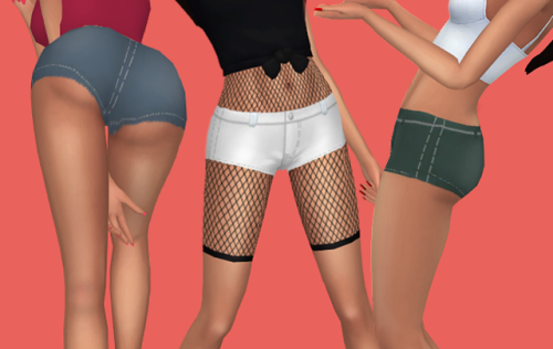 butterfly-tattoo: I made a thing! I haven’t seen maxis match low waist short shorts sooooo i made em