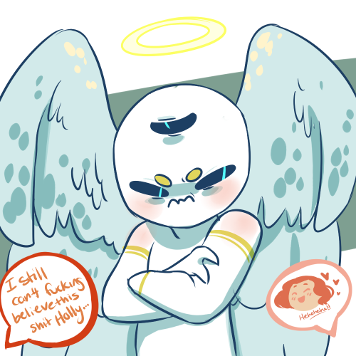 This is the last of my cute grumps with giggly gumdrop Harpy!Holly and … an actual Angel!Ross