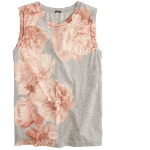 J.Crew Photo floral tank top ❤ liked on Polyvore (see more layering tanks)