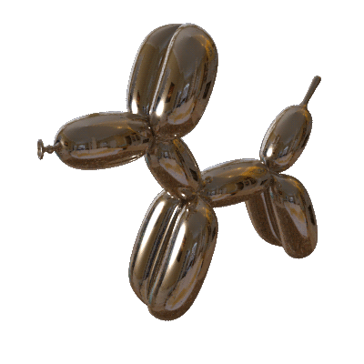 Balloon dog gif. ♥  Mmmh reminds me of men. All shiny firm and standing to attention