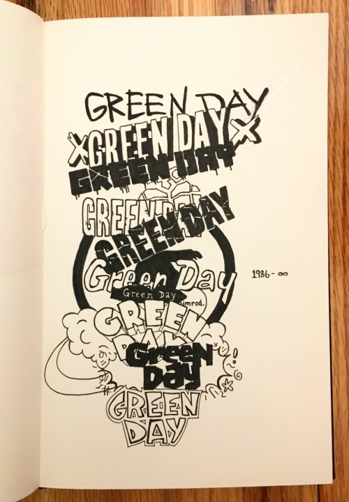 gstringofsuburbia:decided to redraw the green day era logos to include revolution radio as it’