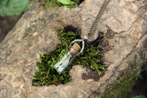 frolicingintheforest: Frolic in the Forest on Etsy!Bone, Crystal and Lichen specimen necklaces! (:I&