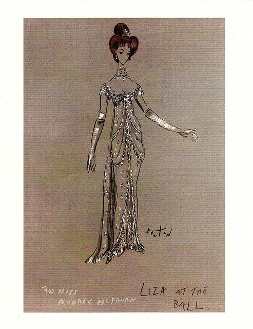 costumeloverz71:Eliza Dolittle’s (Audrey Hepburn) Ballgown… My Fair Lady (1964)… Costume by Cecil Be