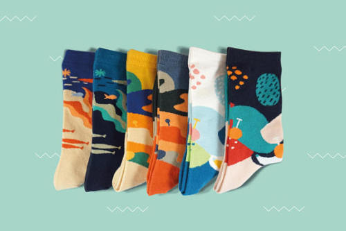 lesstalkmoreillustration:Socks Designed By GoodpairSocks On Etsy*More Things & Stuff