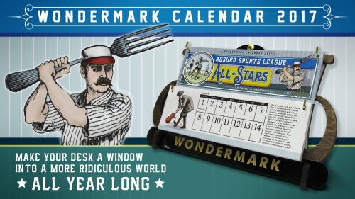 There is ONE DAY LEFT to reserve yourself a copy of the limited-edition Wondermark 2017 desk calenda