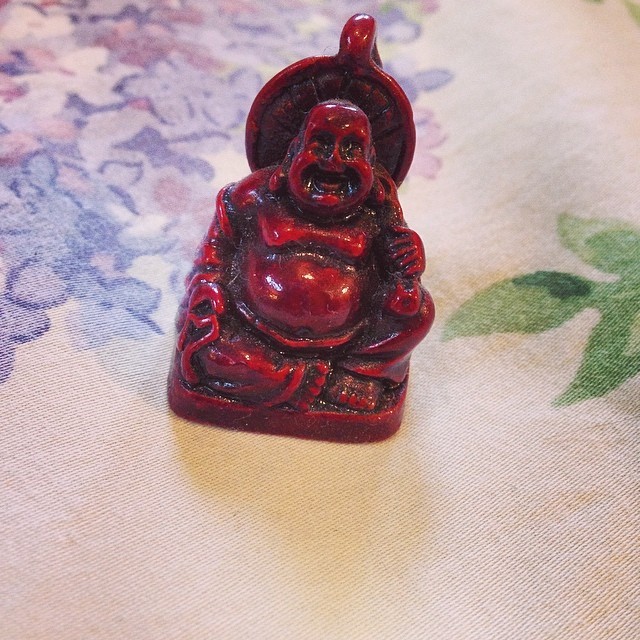 Found my little Buddha while cleaning today. I got this guy in China town 5 years ago from some shop. The lady told me I had to pick a card and read it before I could take it. It means I will have many safe travels throughout my life. Have to say I...