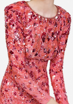 glowdetails:  pink sequins @ jenny packham