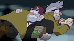 zuzuhe:  Grunkle Ford and Stan Run Someone had the idea a long