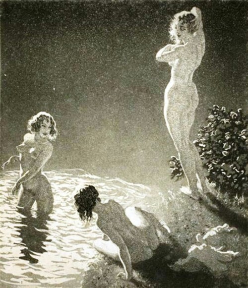 &lsquo;The Pool&rsquo;. Norman Lindsay. 1932.