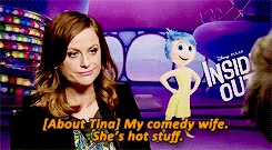 queenrafferty:“We are friends long enough now that [Tina Fey] is technically my wife. Though she’s y