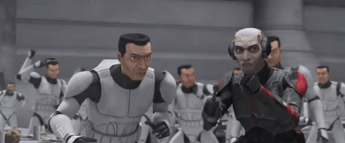 Reason #999 Why I Love Echo: My Man Can Bring Down A Sentry Droid By Drilling Into It, His Prosthetic