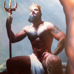 arianlevanael:Me as Poseidon for a poster in New York a while back. #megabeard #arianlevanael #poseidon #pinesparty