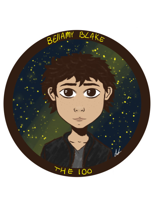 thatgiantsquid:  because you guys liked my little lexa drawing so much, i also made a bellamy one :)—Youtubeshopinstagramdeviantartfacebook