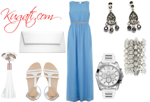 Oceanic Goddess by kugati featuring floral perfumesAlice & You high neck dress / ASOS white shoe