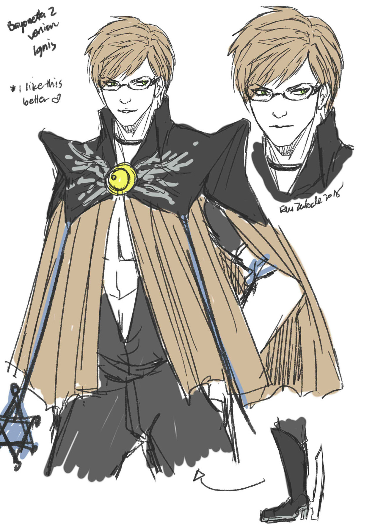 Bayonetta x FFXV sketch dump