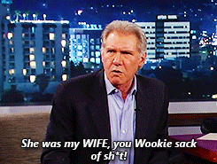 inaromanticalway:  Harrison Ford Won’t Answer Star Wars Questions [x] 