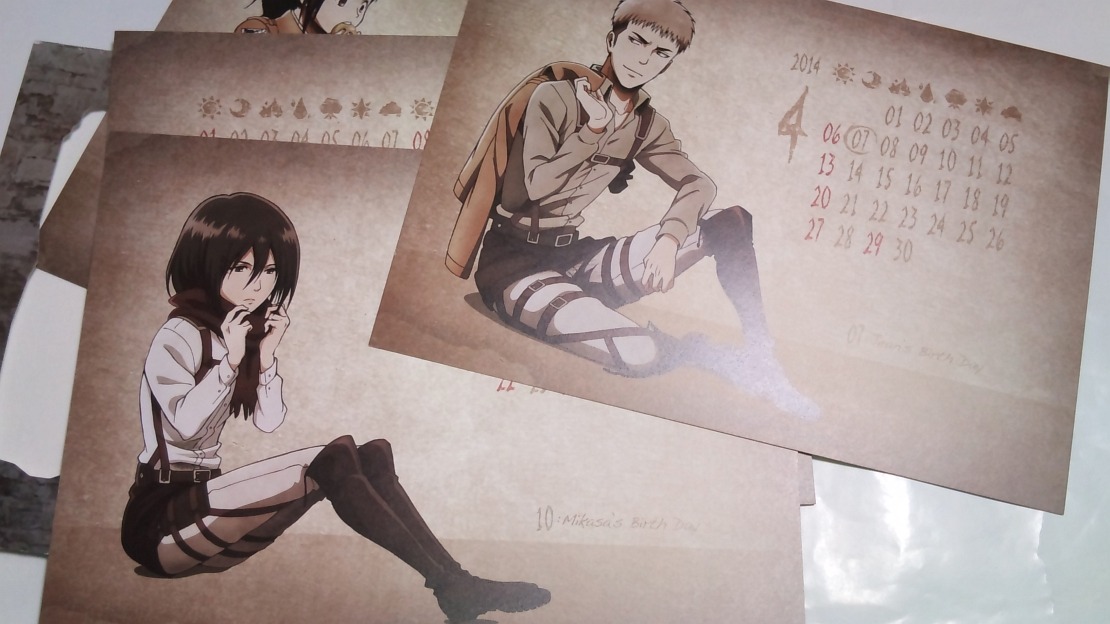 leviskinnyjeans:  leviskinnyjeans  Shingeki no Kyojin School Calendar  