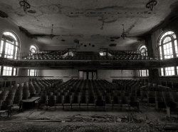 destroyed-and-abandoned:  Auditorium in an