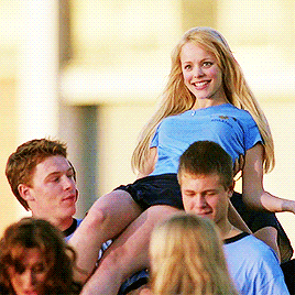 jakegyllonhaal:  And evil takes human form in Regina George. Don’t be fooled, because she may seem like your typical selfish, back-stabbing, slut-faced, ho-bag. But in reality, she is so much more than that. She’s the queen bee. The star. The other