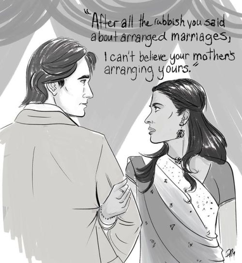 Inktober day 5, Bride and Prejudice. This one is cheesy as all heck but dang it I love it so much. P