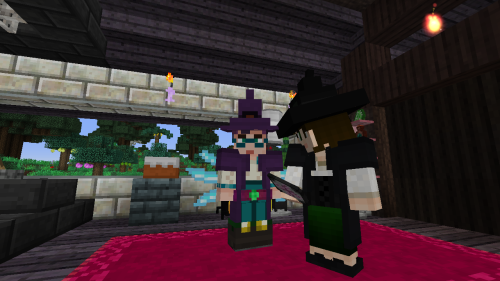 Dex and I are the cutest witches on the server okay