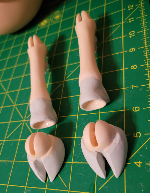 blacksheepdolls:before and after. most of the work right now is just sanding, sanding, sanding. next