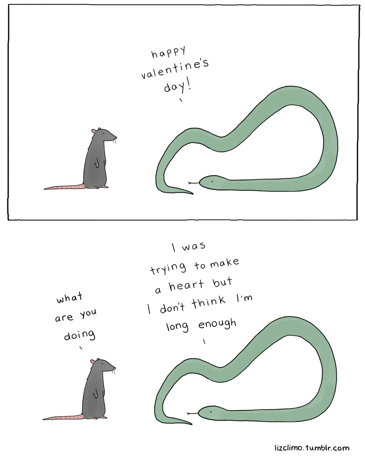 lizclimo:  Happy Valentine’s Day! Don’t hurt yourself.  