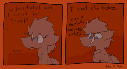dogstomp:I’m overjoyed that Clinton lost. She was the worst candidate the DNC ever tried to shove down our throats. I could call it a good night if only her opponent wasn’t Trump. Awfully bittersweet. omfg thank you. It&rsquo;s painful how many people