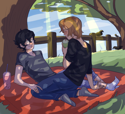 oh to be a phantom thief on a picnic date with your ex-arch nemesis fiance