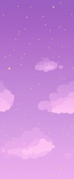 ediblepurple:I got a request for a nighttime/space background with a purple sky and yellow stars, so