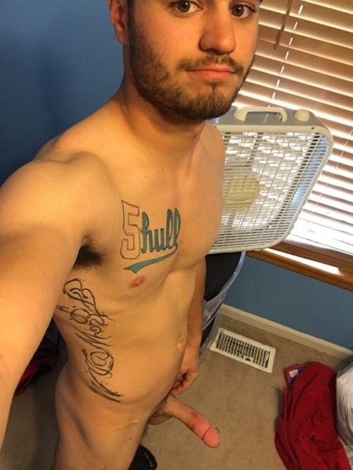 thesithgay:  Brett, the straight 19 yo from Kansas City, showing off, stroking his cock, and getting more daring with the ass play. He is so sexy. (part 4 of 4)