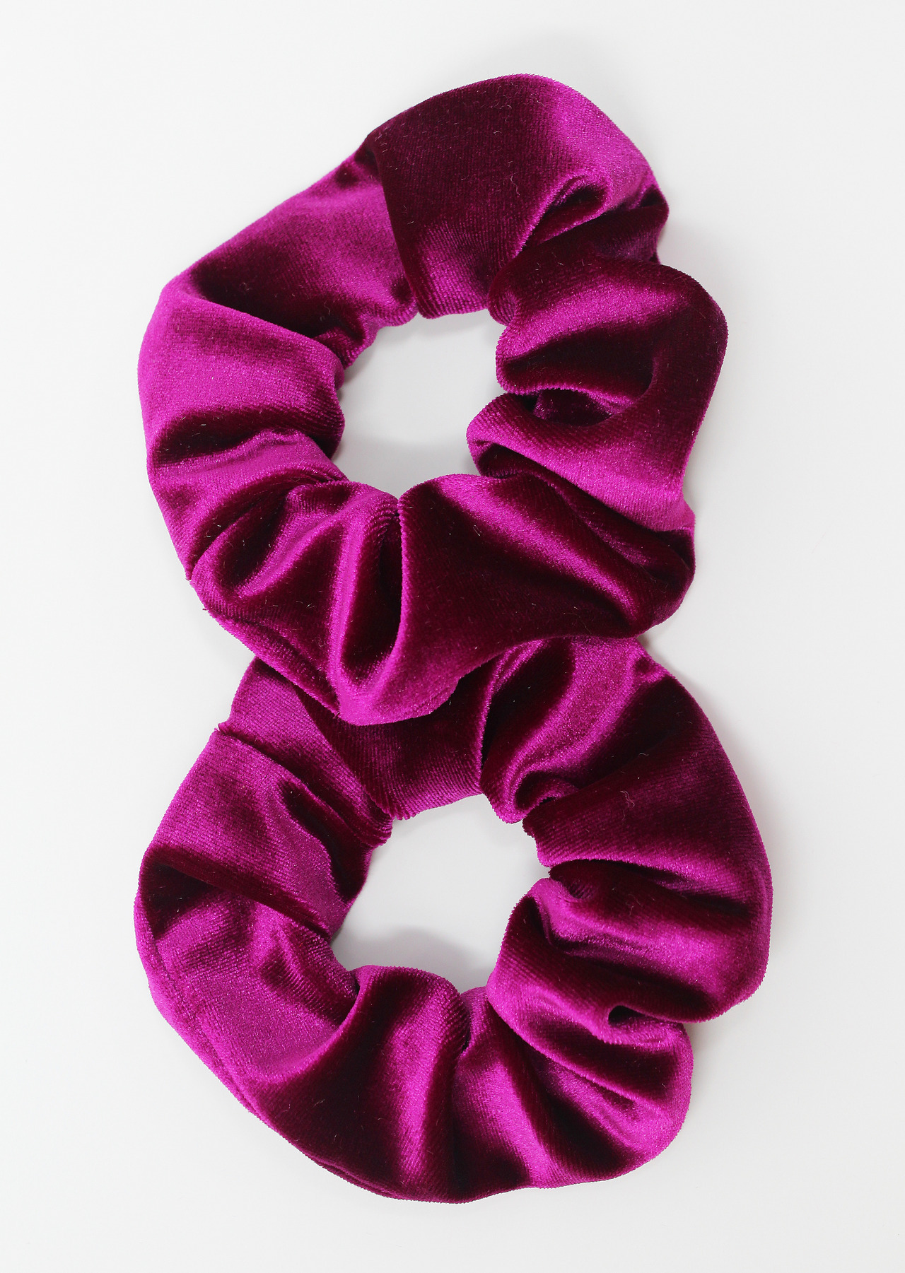topknotfavors:  Magenta Velvet Hair Scrunchie: Shop Here