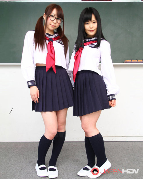 Sayaka Aishiro, Kaede Oshiro and Megumi Haruka are posing today for @japanhdv for the series Uniform