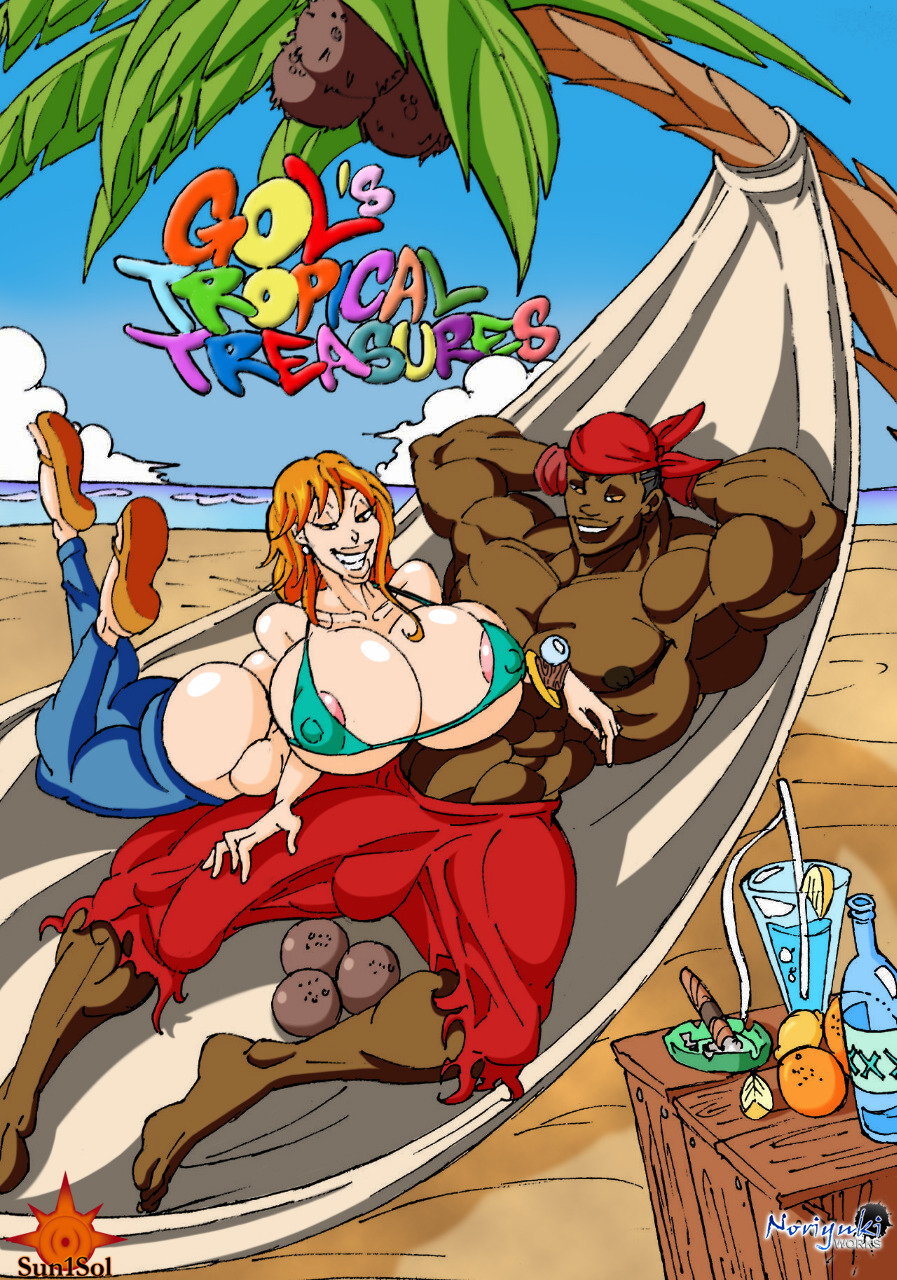 sun1sol:  Pirate Booty   Nami getting the D. on the beach by Gol (captain of the